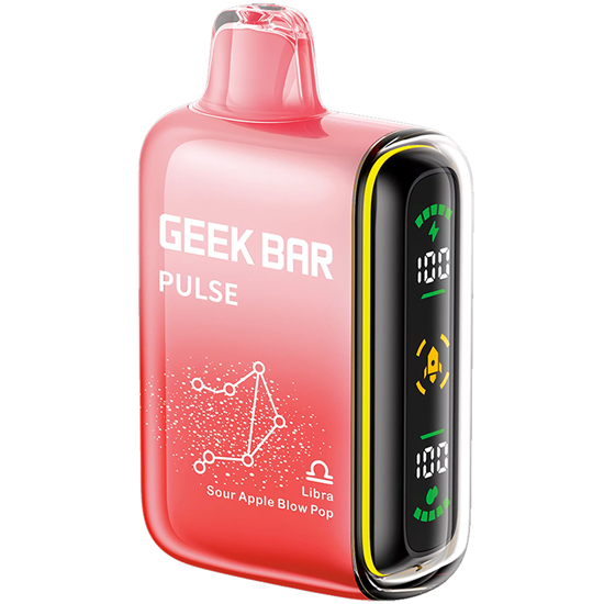 Vaper Descartável Geek Bar Pulse Sour Apple Blow Pop 15000 Puffs