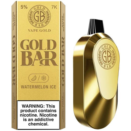 Vaper Descartável Gold Bar Watermelon Ice 7000 Puffs