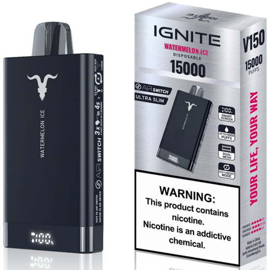 Vaper Descartável Ignite V150 Watermelon Ice 15000 Puffs