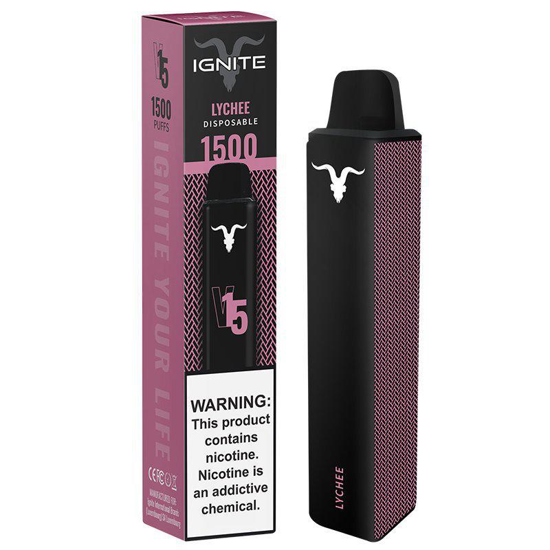 Vaper Descartável Ignite V15 Lychee 1500 Puffs