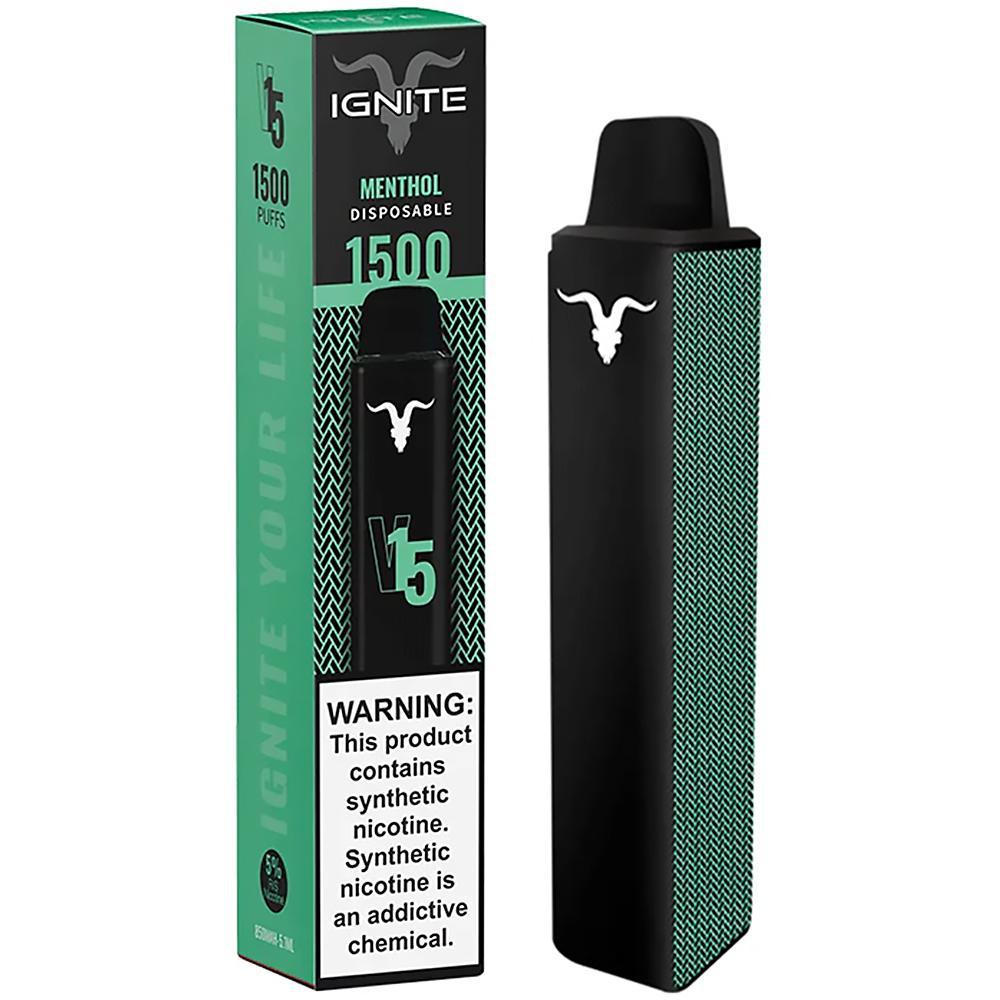 Vaper Descartável Ignite V15 Menthol 1500 Puffs