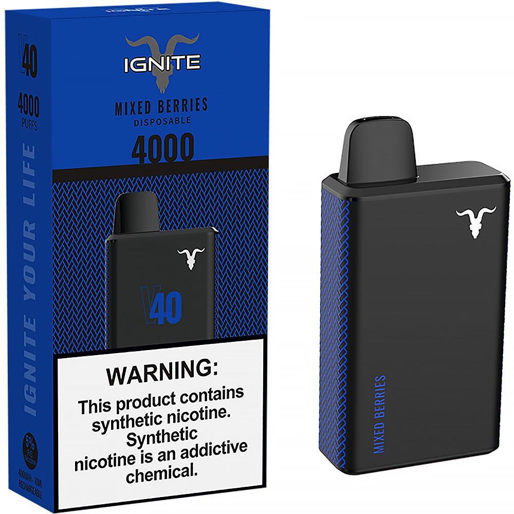 Vaper Descartável Ignite V40 Mixed Berries 4000 Puffs