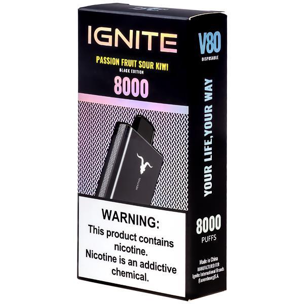 Vaper Descartável Ignite V80 Passion Fruit Sour Kiwi 8000 Puffs