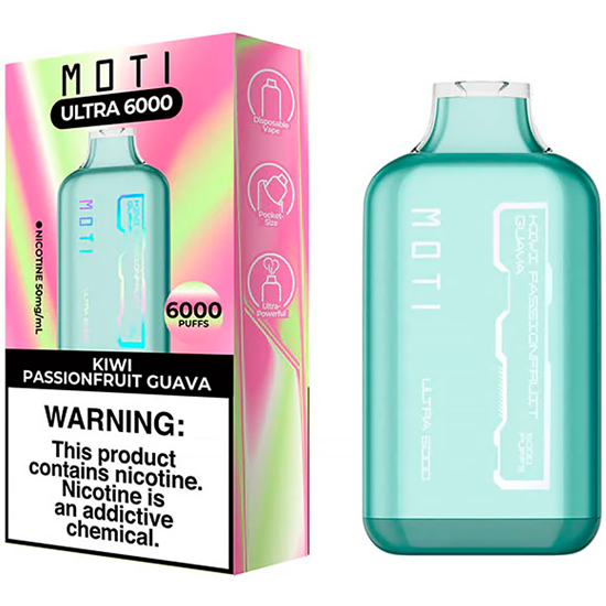 Vaper Descartável Moti Ultra Kiwi Passion Fruit Guava 6000 Puffs foto principal