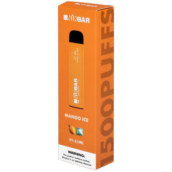 Vaper Descartável Nikbar Mini Mango Ice 1500 Puffs