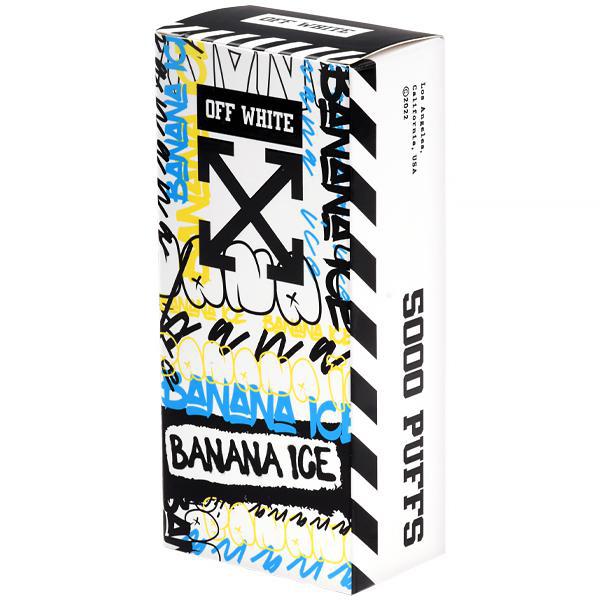 Vaper Descartável Off White Banana Ice 5000 Puffs