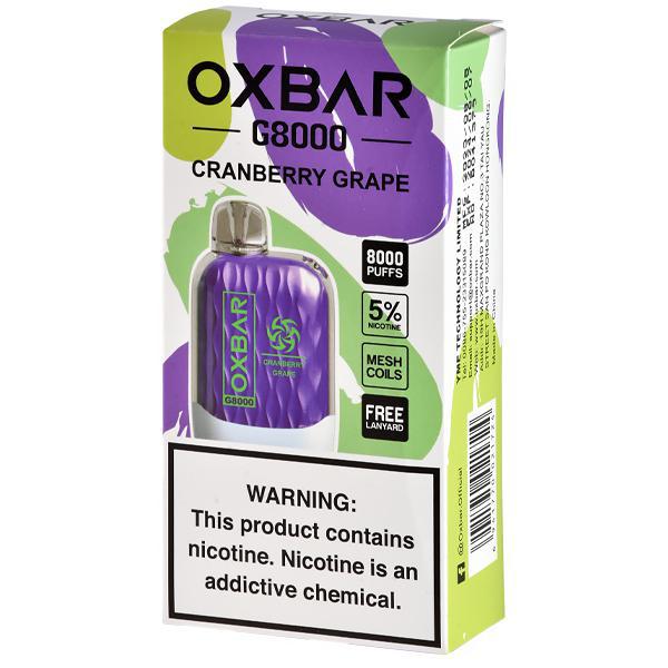 Vaper Descartável Oxbar G8000 Cranberry Grape 8000 Puffs