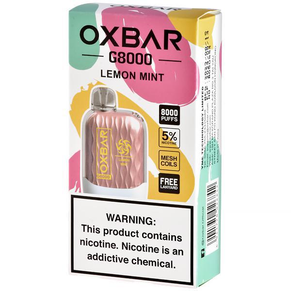 Vaper Descartável Oxbar G8000 Lemon Mint 8000 Puffs