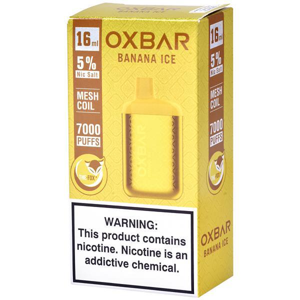 Vaper Descartável Oxbar The Fox Banana Ice 7000 Puffs