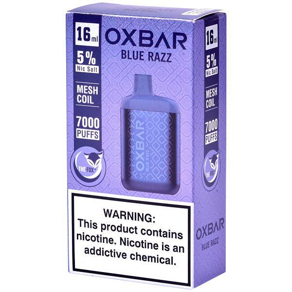 Vaper Descartável Oxbar The Fox Blue Razz 7000 Puffs