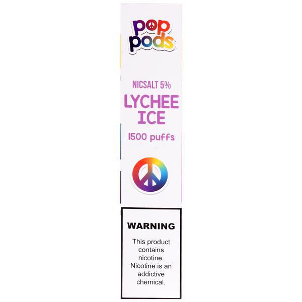 Vaper Descartável Pop Pods Lychee Ice 1500 Puffs
