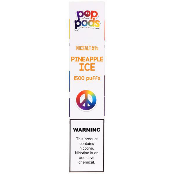 Vaper Descartável Pop Pods Pineapple Ice 1500 Puffs