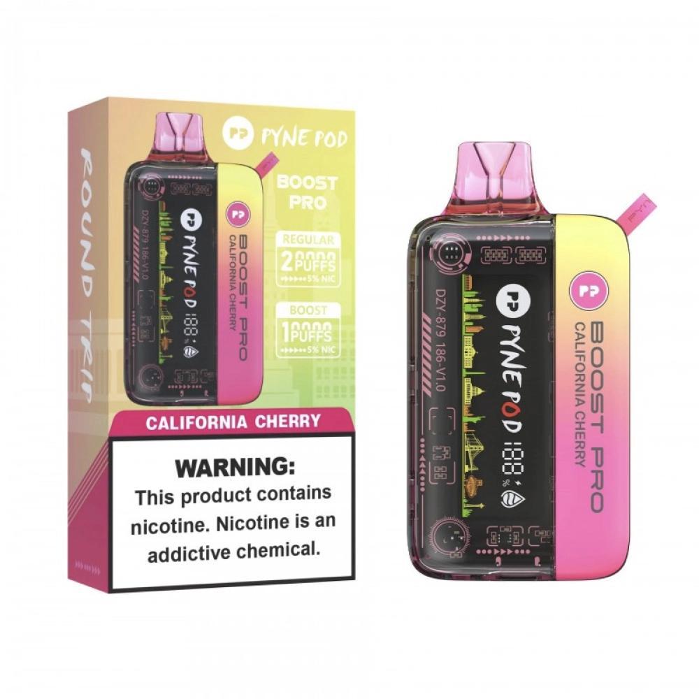 Vaper Descartável Pyne Pod Boost Pro California Cherry 20000 Puffs