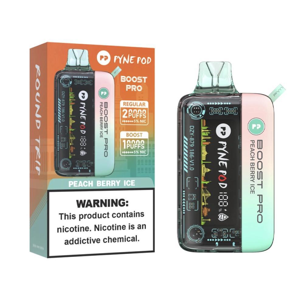Vaper Descartável Pyne Pod Boost Pro Peach Berry Ice 20000 Puffs