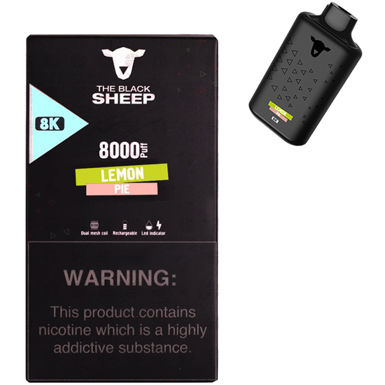 Vaper Descartável The Black Sheep 8K Lemon Pie 8000 Puffs