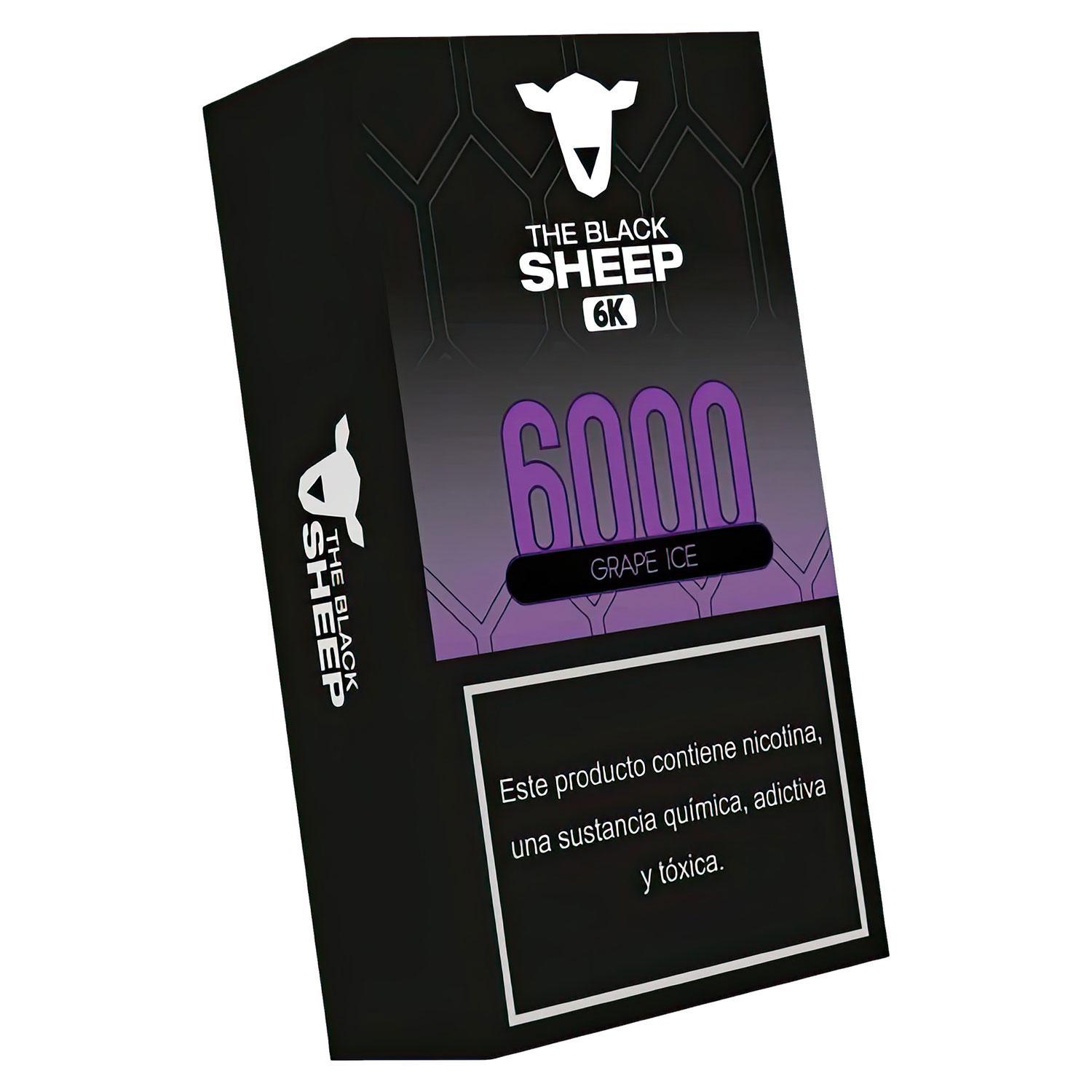 Vaper Descartável The Black Sheep Grape Ice 6000 Puffs