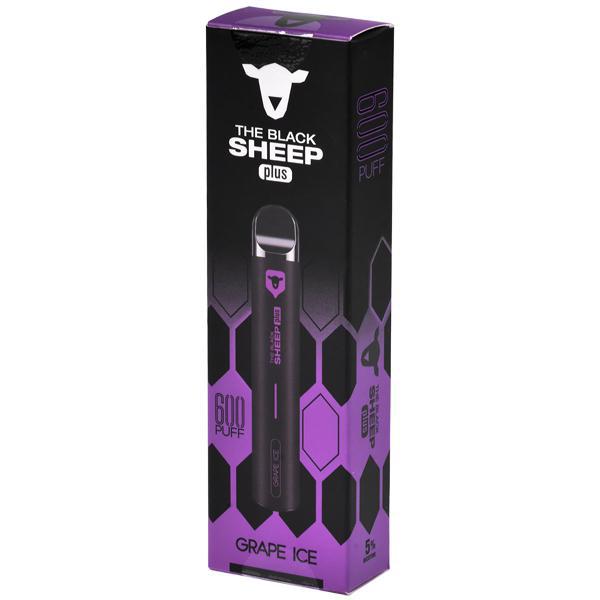 Vaper Descartável The Black Sheep Plus Grape Ice 600 Puffs