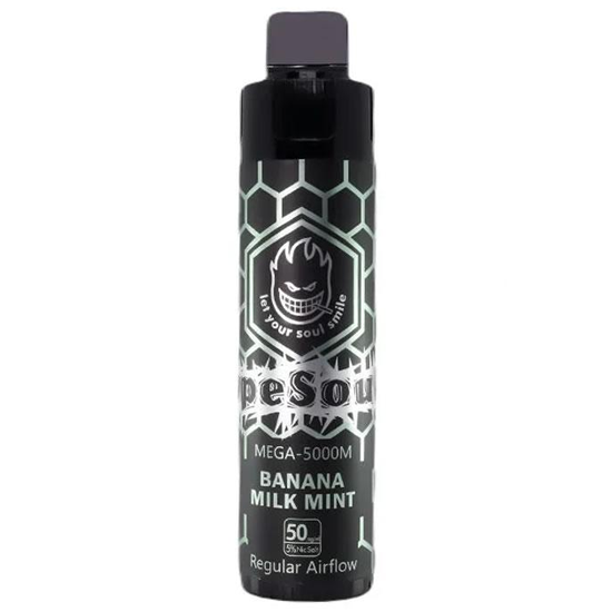 Vaper Descartável VapeSoul MEGA-5000M Banana Milk Mint 5000 Puffs