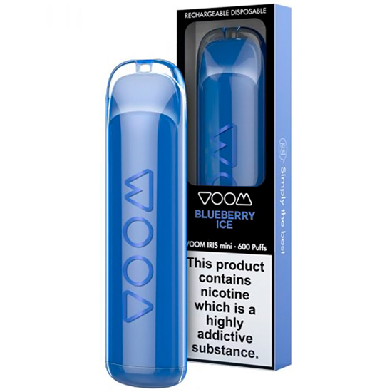 Vaper Descartável Voom Iris Mini Blueberry 600 Puffs