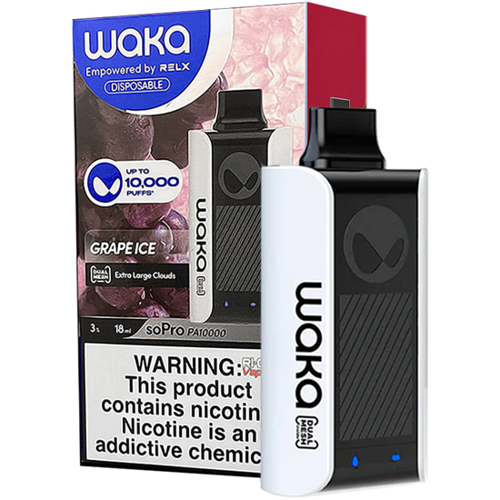 Vaper Descartável Waka soPro PA10000 Grape Ice 10000 Puffs