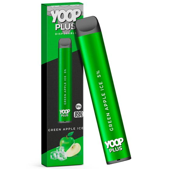 Vaper Descartável Yoop Plus Green Apple Ice 800 Puffs