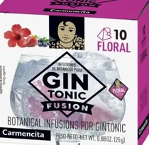 Carmencita Té Infusion para Gin Tonic - Floral - 10UN Rosa