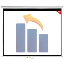 Tela de Projeção Quanta QTTLM120 de 120" com Recolhimento Manual - Branca