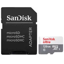 Cartão de Memória Micro SD Sandisk Ultra 100 MB/s C10 128 GB