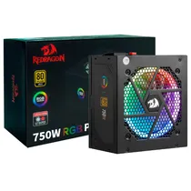 Fonte de Alimentação Redragon GC-PS006-1 / 750W ATX / Modular / 80 Plus Gold / RGB