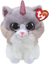 TY Peluches TY Beanie Boos Asher Gato Unicornio Mediano Tela Poliester 3 Años + Multicolor