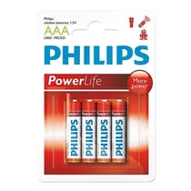 Pilha Philips AAA LR03-P4B c/4 Alcalina