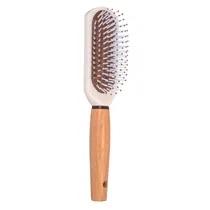 Escova Cabelo Retangular Soft Cabo Bambu