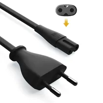 Cabo de Força de Energia Xiaomi / 1.5 Metros / 110-220V Eu Plug - Preto