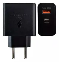 Carregador USB-A + USB-C 67W PD Adapter Black