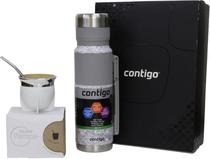 Combo Matero Contigo Garrafa Termica 1.1L + Cuia + Bomba - Branco