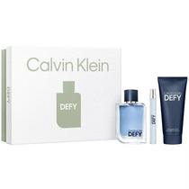 Kit Perfume Masculino Calvin Klein Defy Edt 100 ML + Perfume 10 ML + Locao Corporal