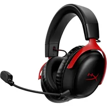 Fone de Ouvido Gamer Kingston Hyperx Cloud III 77Z46AA Anc DTS Sem Fio - Preto/Vermelho