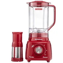 Liquidificador Mondial Turbo Power L-99-FR / 550W / 2.2 Litros / 3 Velocidades + Pulsar / 220V ~ 50/ 60 HZ - Vermelho