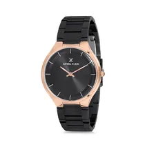 Relógio Analógico Masculino Daniel Klein Premium DK12128-3 - Preto e Rosa Ouro