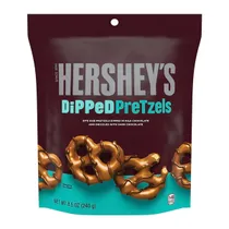 Pretzels Hersheys com Cobertura de Chocolate Ao Leite Pacote 240G