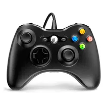 Control Xbox 360 com Fio Preto c/Caixa Feia