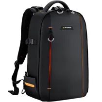 Mochila para Câmera K&F KF13.140 Impermeável - Preto/Laranja 18L