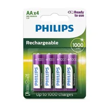 Pilhas Philips Recargable AA R6B4RTU10/97 PACK-4 (1000MAH)