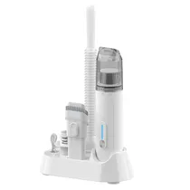 Mini Aspirador de Po 4LIFE FL21Y-102 4 Em 1 / Inflador / Sucçao / Soprador / 80W / 50ML / 2000MAH / Recarregavel - Branco