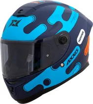 Capacete para Moto Axxis Hummer B Liquer C7 - Tamanho M (57-58) - Matt Blue