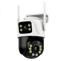Camera de Segurança Smart Wifi P6-QQ6 com 2 Antenas / 8MP / 12V / 360º / Microfone / Alarma / Detecçao Humana / App Icsee - Branco
