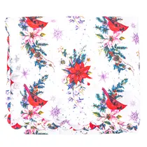 Toalha de Natal Retangular 150X250CM Branca com Detalhes