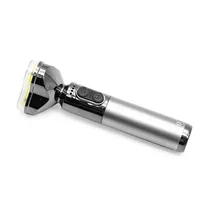 Lanterna Tática Luo LU-4627 Ultra-Bright Flashlight XPG+ Cob / 1200MAH / USB Recarregavel - Prata