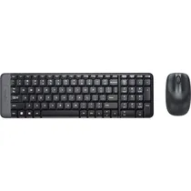 Kit Mouse e Teclado Logitech MK220 - Sem Fio - Inglês- Preto