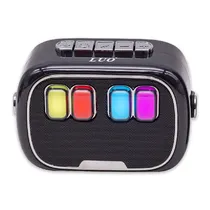 Mini Speaker / Caixa de Som Portátil Luo LU-3167 com Microfone / Bluetooth / Aux / USB / TF / Recarregavel - Preto